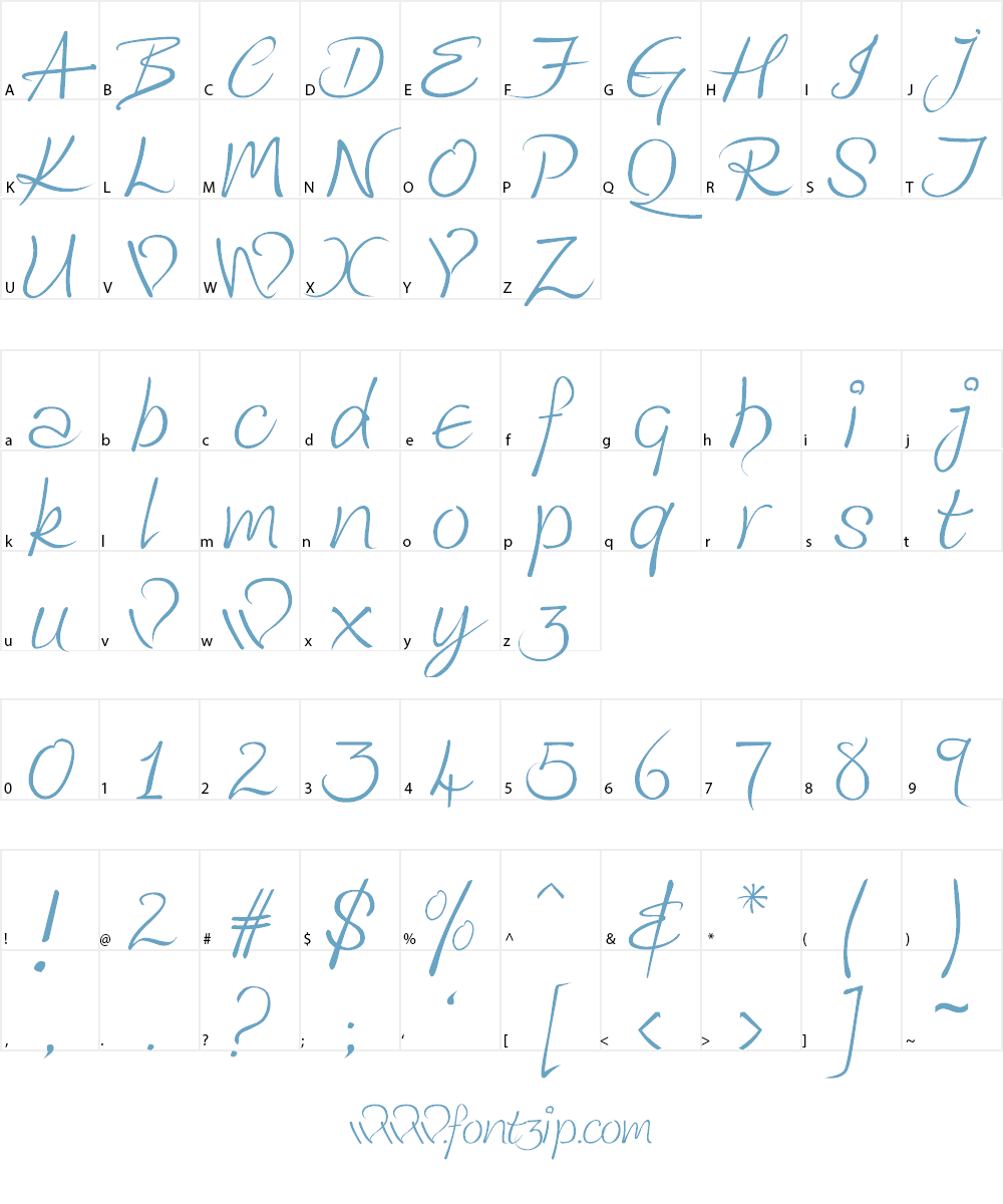 Kingthings Wrote Font Character